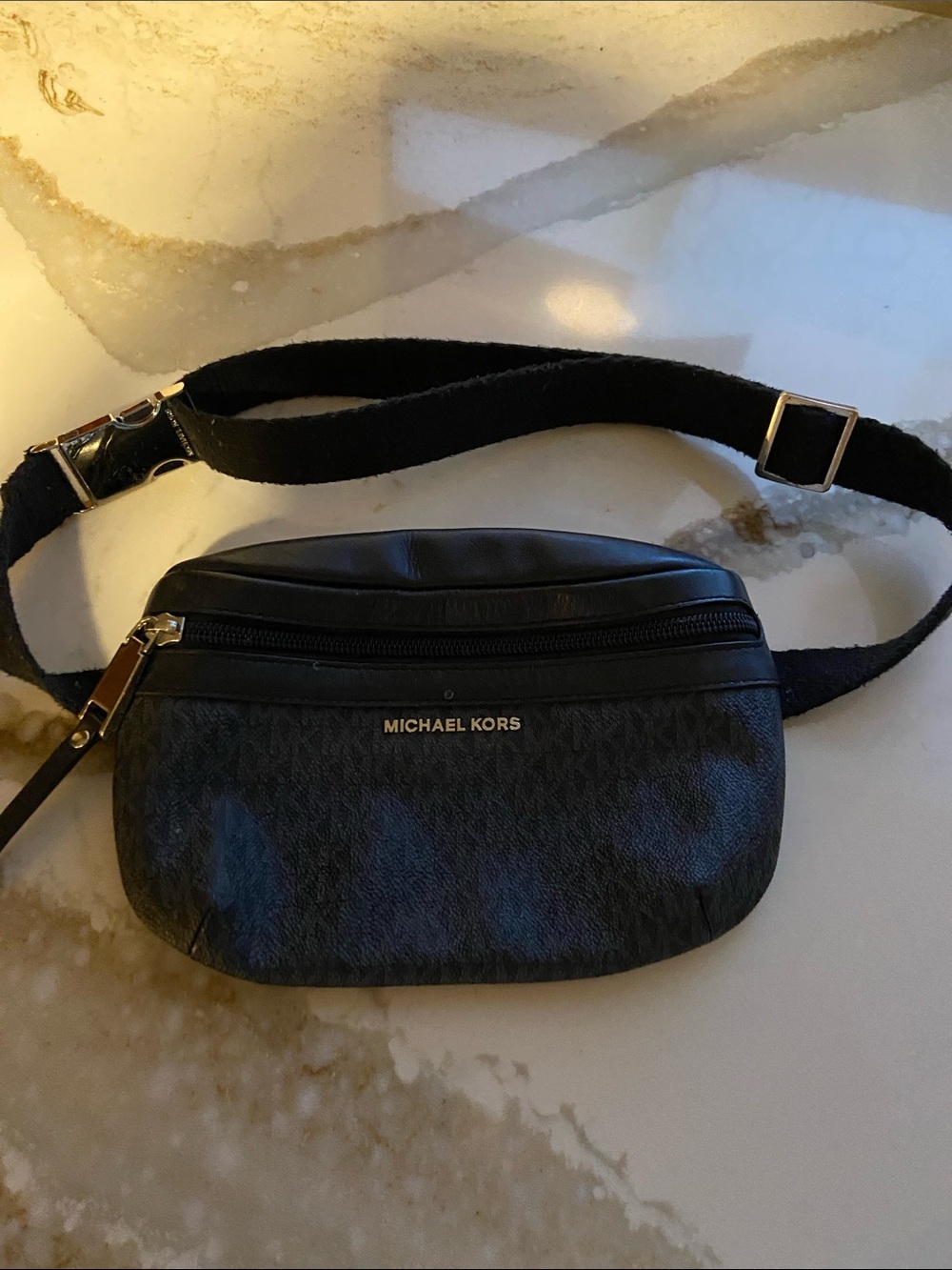 Michael Kors Black Women’s Belt Bag with Gold Logo